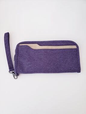 Zoppen Purple Lightweight Large Zip Wallet